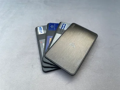 جاكارتى فلزى استيل بادبزنى ac003 minimalist card holder light & slim